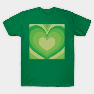 green gradient heart tunnel T-Shirt